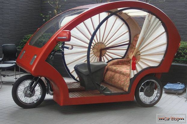 Мегуру - електрични аутомобил направљен од бамбуса и папира